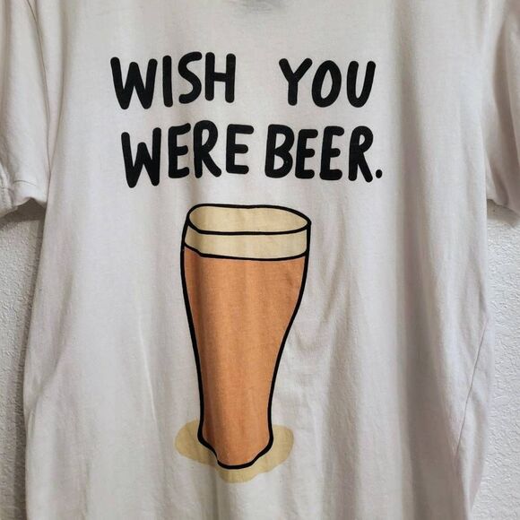 Vintage "Wish You Were Beer" T-shirt: S: - Picture 2 of 4